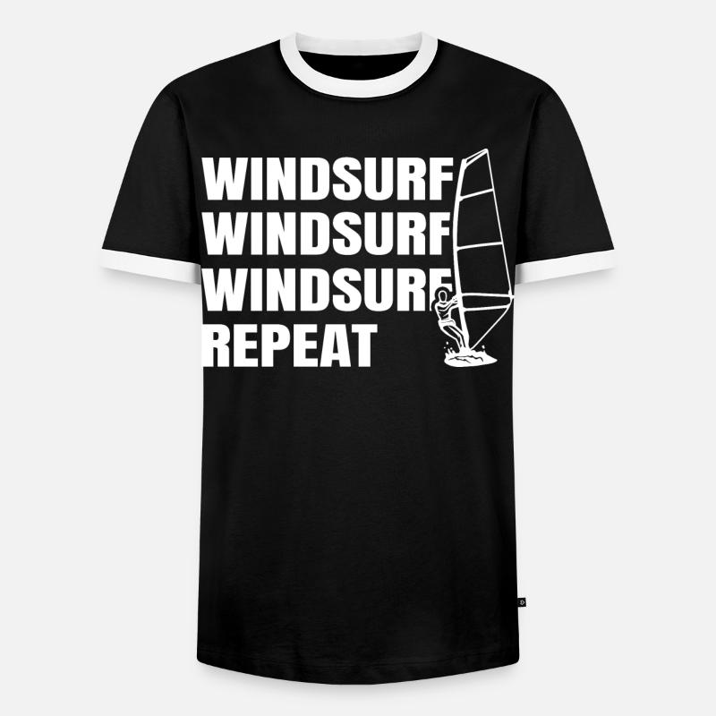 Windsurfing - Men's Ringer Shirt - black/white