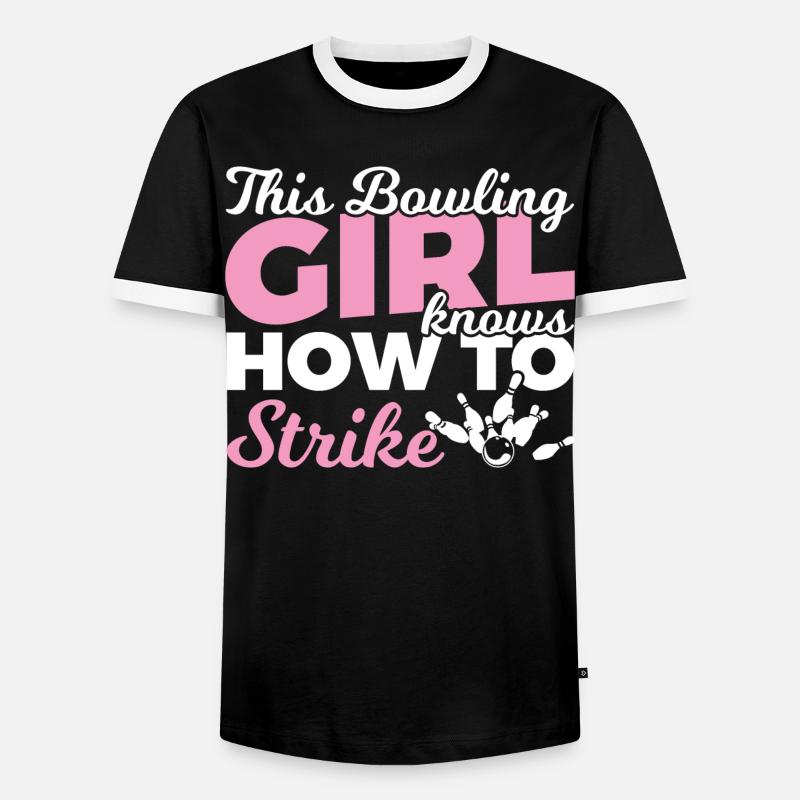 Bowling player - Men's Ringer Shirt - black/white