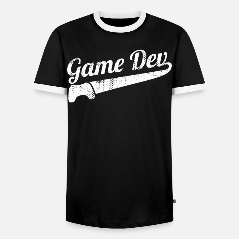 Game Developer - Men's Ringer Shirt - black/white