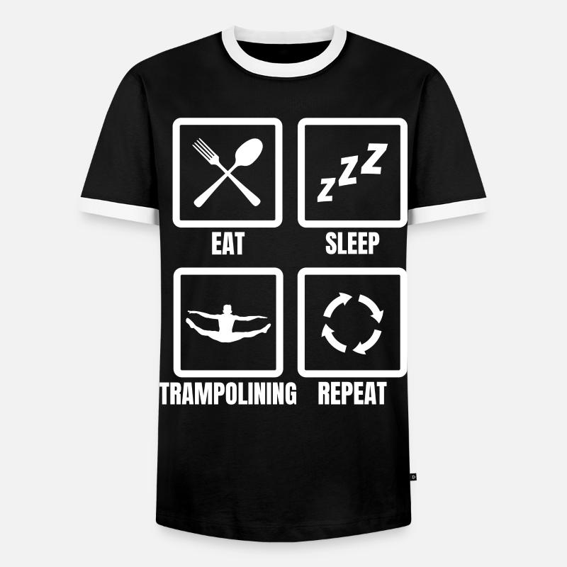 Trampoline Routine - Men's Ringer Shirt - black/white