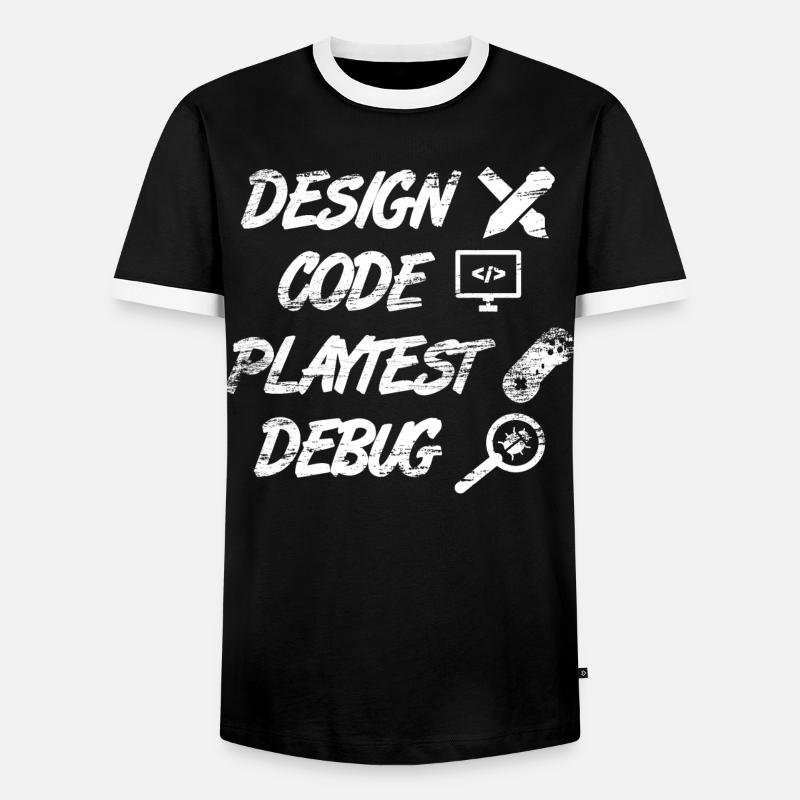 Programmation de jeux - T-shirt contrasté Homme - noir/blanc