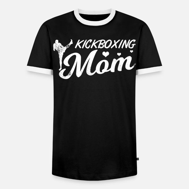 Kickboxer Mutter - Männer Kontrast-T-Shirt - Schwarz/Weiß