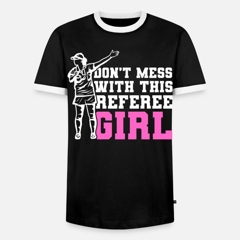 Soccer Referee - Men's Ringer Shirt - black/white