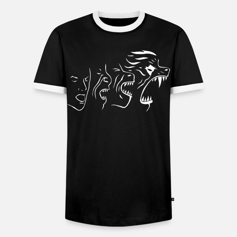 Transformation (white) - Men's Ringer Shirt - black/white