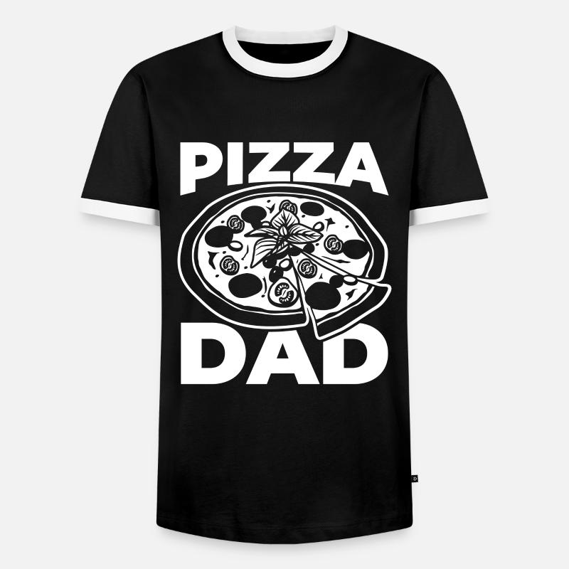 Pizza Dad - Men's Ringer Shirt - black/white