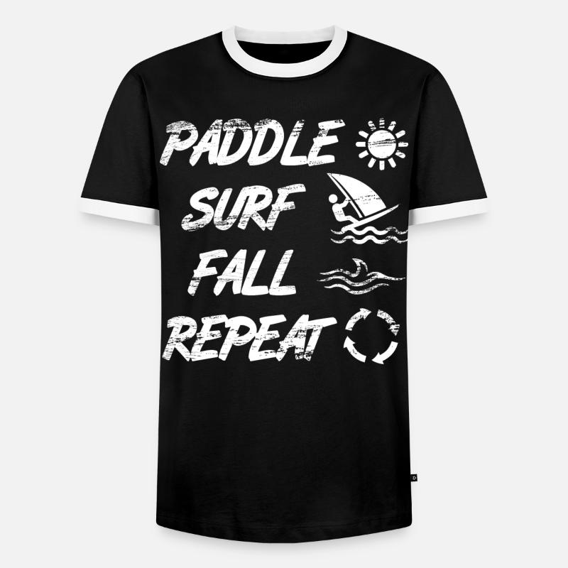 Windsurfer Saying - Men's Ringer Shirt - black/white