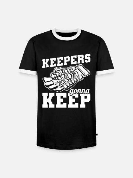 Torhüter Fußball - Männer Kontrast-T-Shirt - Schwarz/Weiß