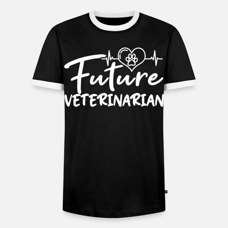 Future Veterinarian - Men's Ringer Shirt - black/white