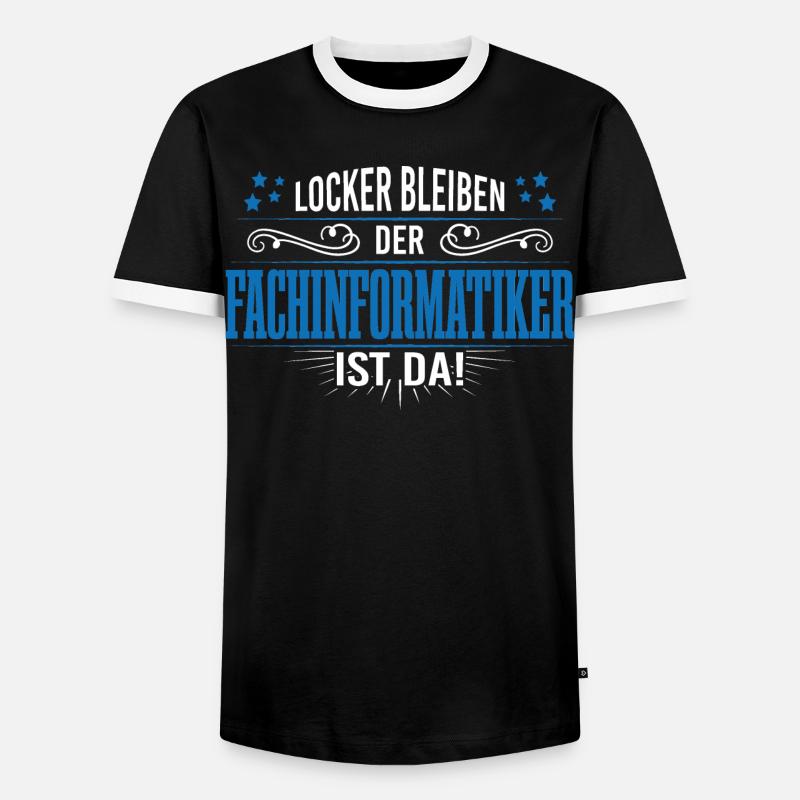Fachinformatiker programmierer support admin - Männer Kontrast-T-Shirt - Schwarz/Weiß