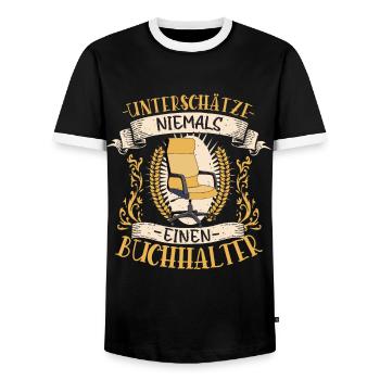 Buchhalter Geschenk Zahlen Lustig Beruf - Männer Kontrast-T-Shirt - Schwarz/Weiß - Vorne - AI Model Female 172 light (172cm) & AI Model Male 178 light (178cm)