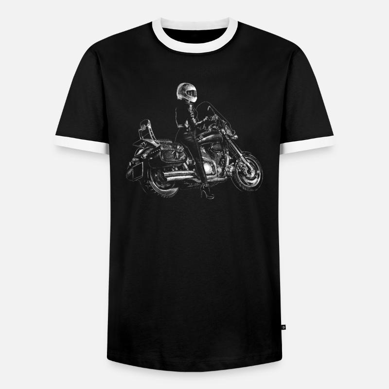 Chopper - Men's Ringer Shirt - black/white