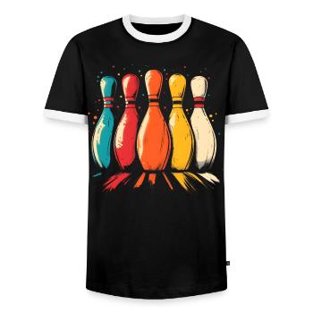 Skittles - T-shirt contrasté Homme - noir/blanc - Devant - AI Model Female 172 light (172cm) & AI Model Male 178 light (178cm)