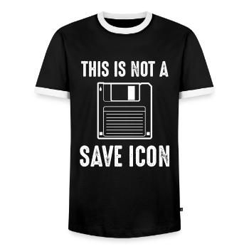 Nerd - Men's Ringer Shirt - black/white - Front - AI Model Female 172 light (172cm) & AI Model Male 178 light (178cm)