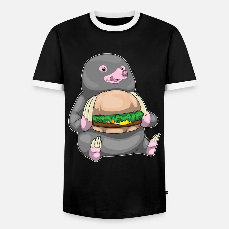 Mole Cheeseburger - Men's Ringer Shirt - black/white