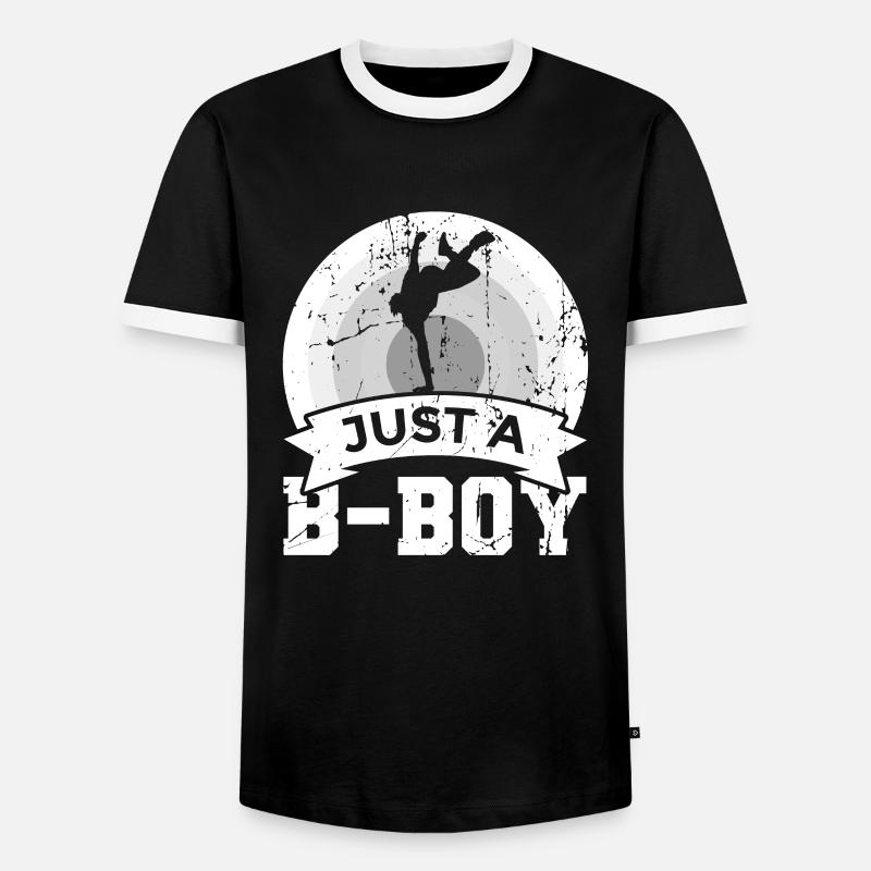 Just a B Boy - Men's Ringer Shirt - black/white