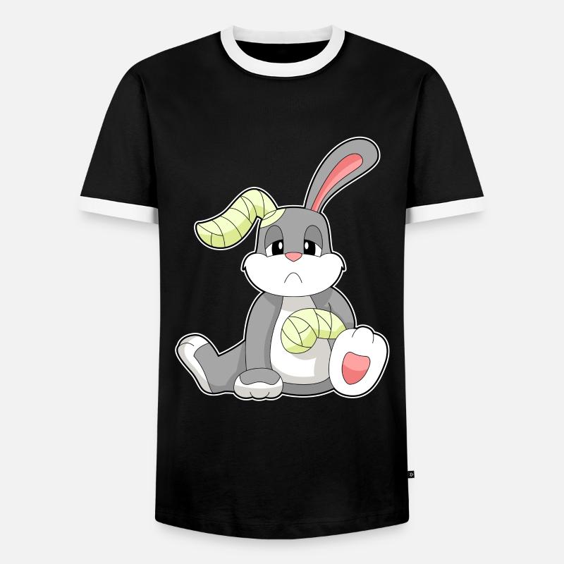 Rabbit Bandage - Men's Ringer Shirt - black/white