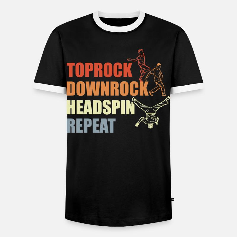 Breakdance Routine - Men's Ringer Shirt - black/white