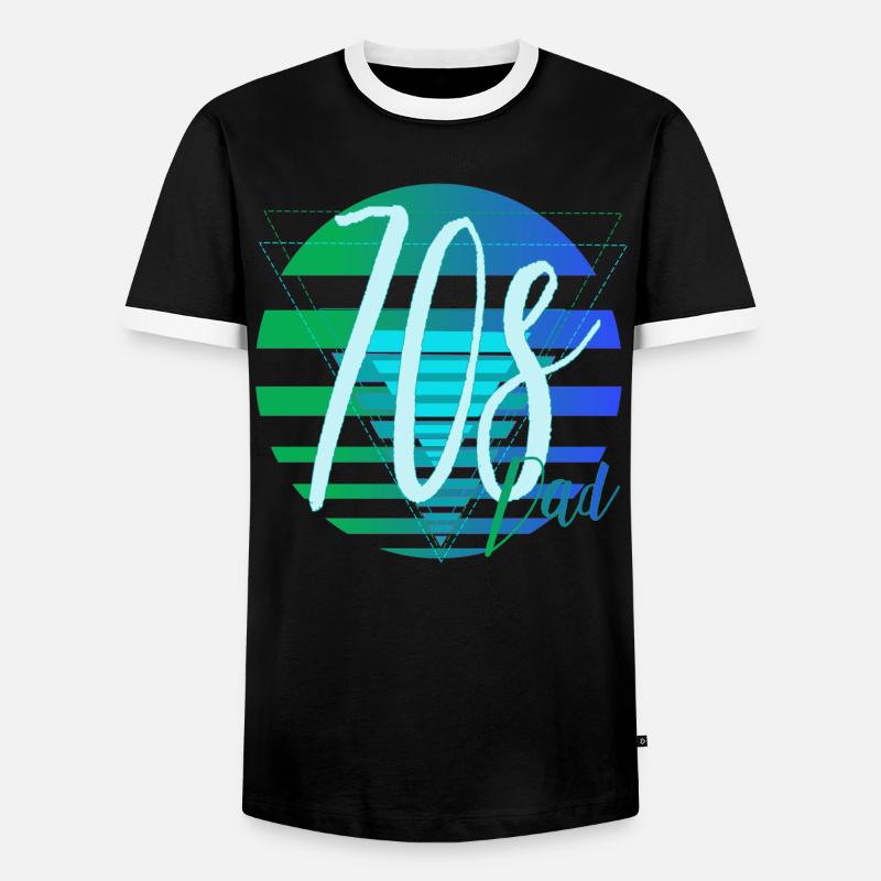 70s Dad – Retro Vater Design - Männer Kontrast-T-Shirt - Schwarz/Weiß
