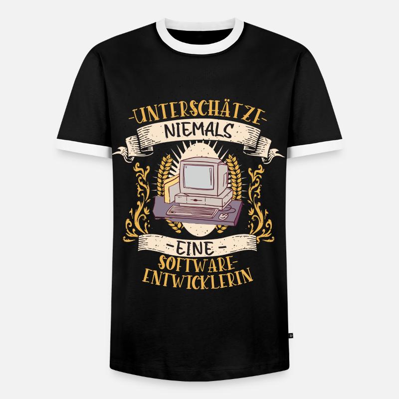 Softwareentwicklerin Geschenk Code Lustig - Männer Kontrast-T-Shirt - Schwarz/Weiß