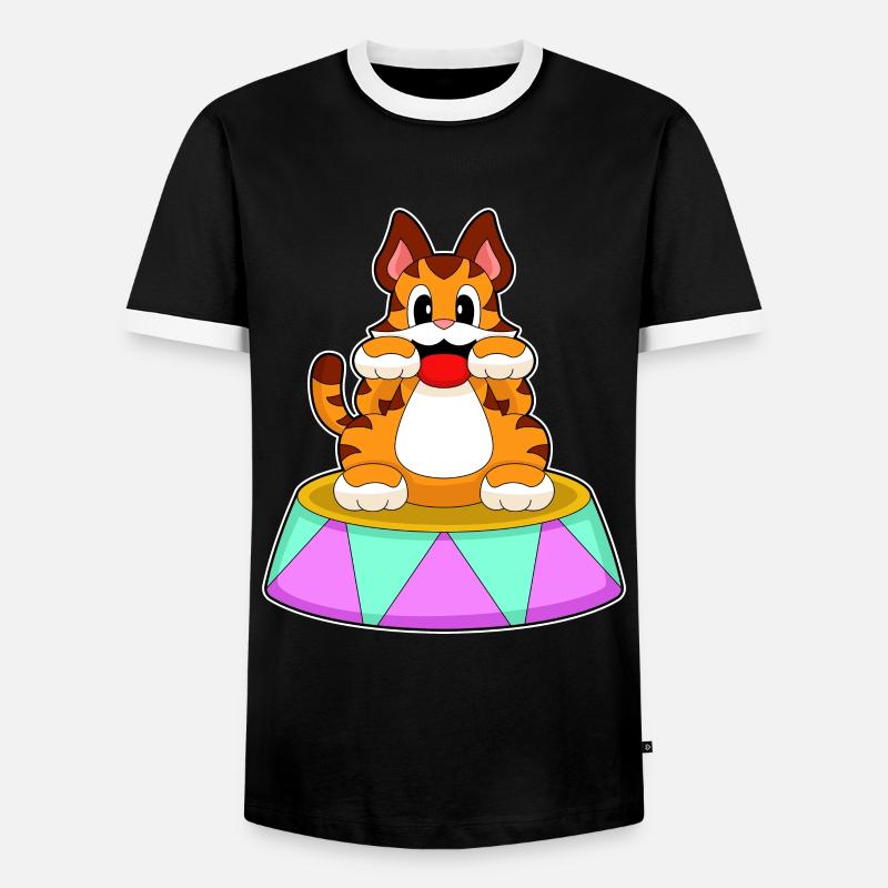Tiger Circus - Men's Ringer Shirt - black/white