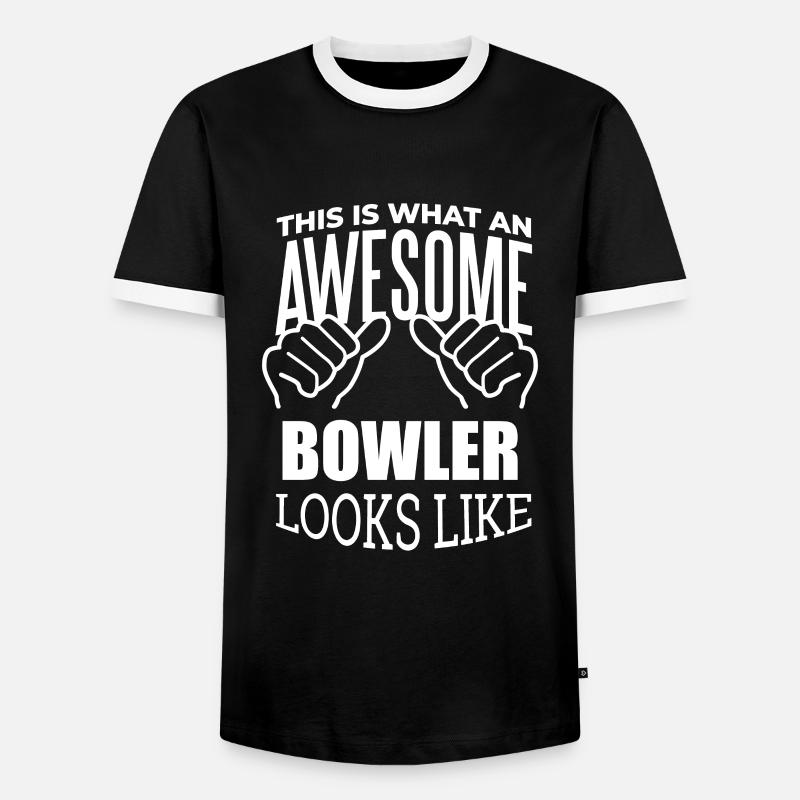 Bowling - Men's Ringer Shirt - black/white