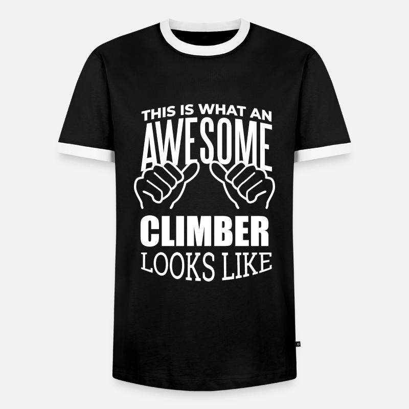 Climber - Men's Ringer Shirt - black/white