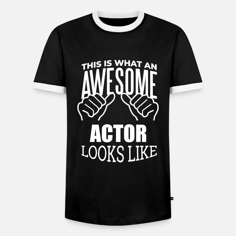 Actor - Men's Ringer Shirt - black/white