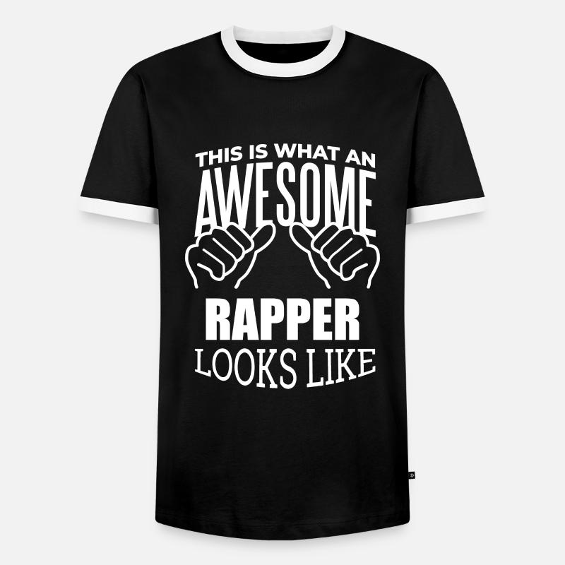 Rapper - Men's Ringer Shirt - black/white