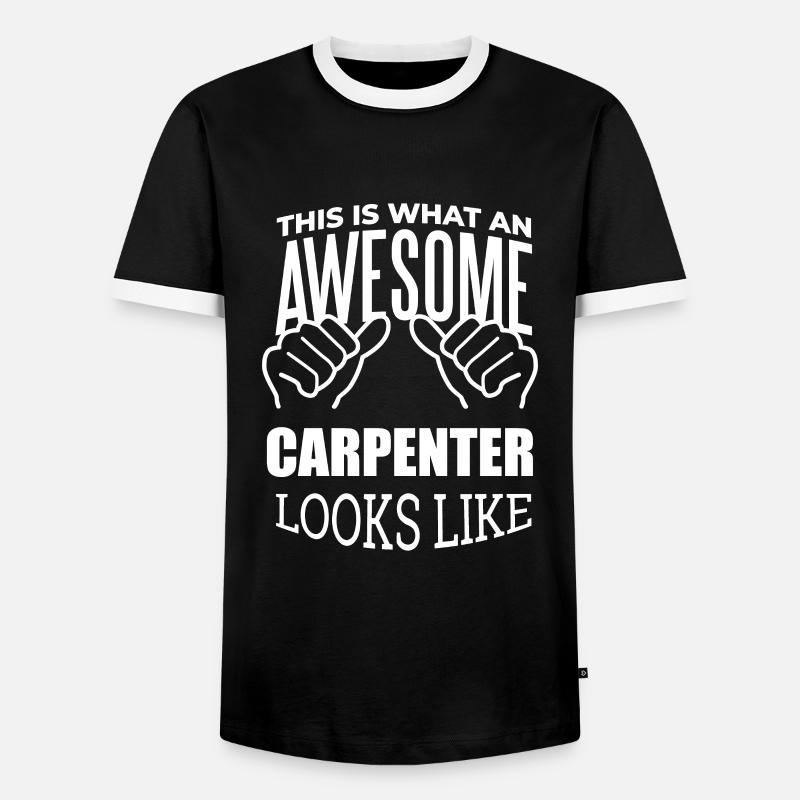 Carpenter - Men's Ringer Shirt - black/white