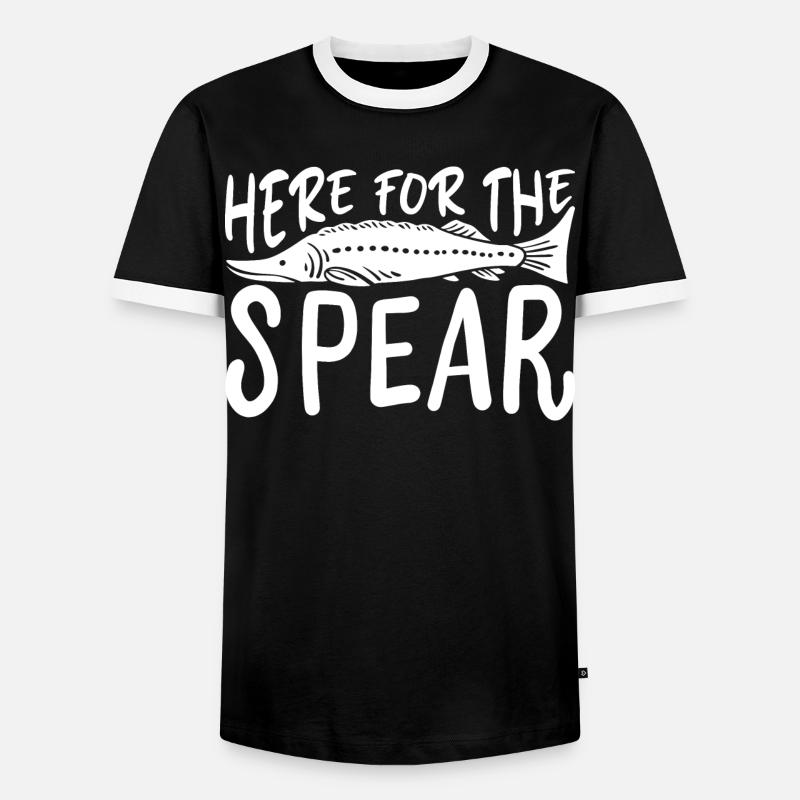 Here for the spear - Men's Ringer Shirt - black/white