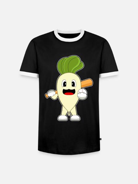 Radish Baseball Baseball Bat - Men's Ringer Shirt - black/white