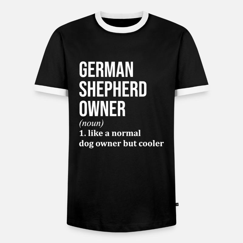 German Shepherd - Men's Ringer Shirt - black/white