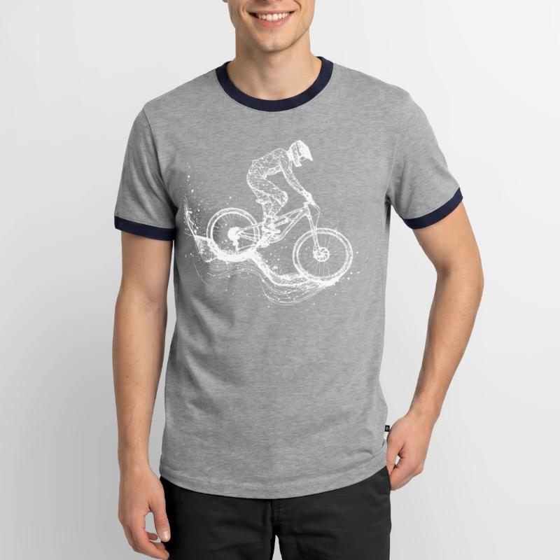 Dessin VTT T-shirt contrasté Homme
