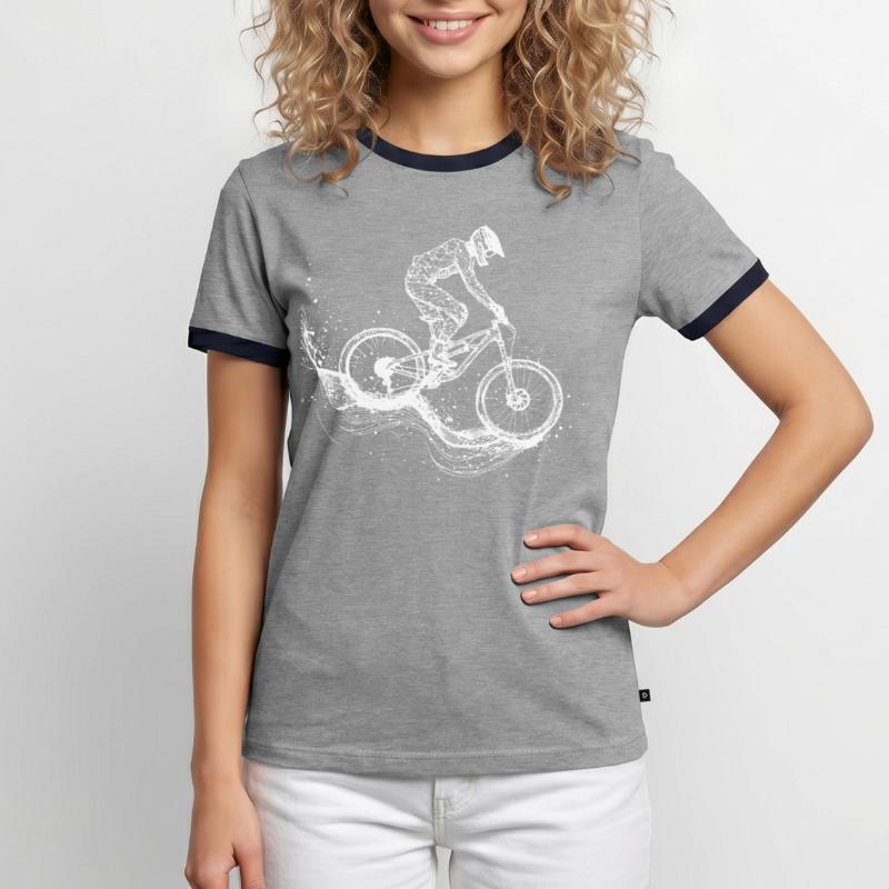 Dessin VTT T-shirt contrasté Homme