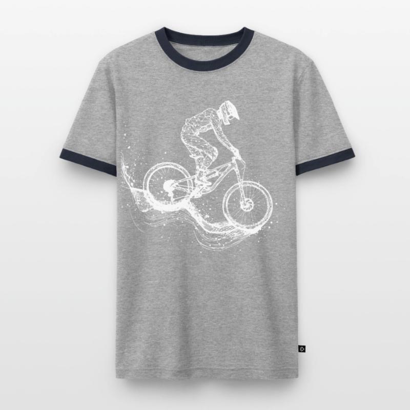 Dessin VTT T-shirt contrasté Homme