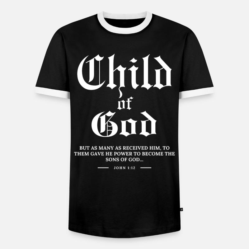 Ich bin ein Kind Gottes - Männer Kontrast-T-Shirt - Schwarz/Weiß