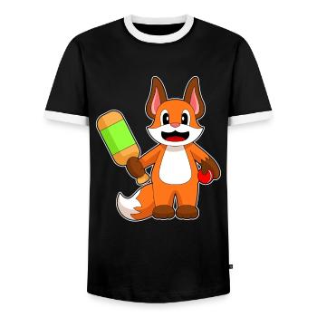 Batte de cricket Fox Cricket - T-shirt contrasté Homme - noir/blanc - Devant - AI Model Female 172 light (172cm) & AI Model Male 178 light (178cm)