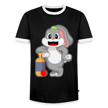 Battes de cricket Bunny Cricket - T-shirt contrasté Homme - noir/blanc - Devant - AI Model Female 172 light (172cm) & AI Model Male 178 light (178cm)