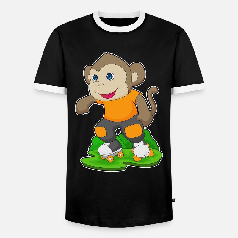 Monkey Rollers Rollers Rollers - T-shirt contrasté Homme - noir/blanc