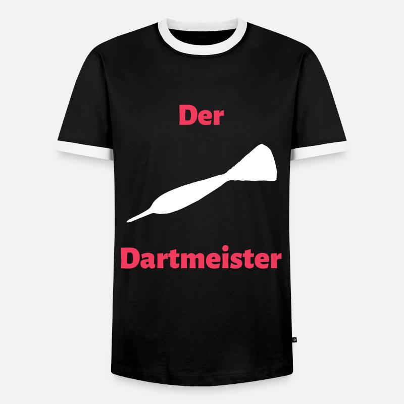 The Darts Master - Men's Ringer Shirt - black/white
