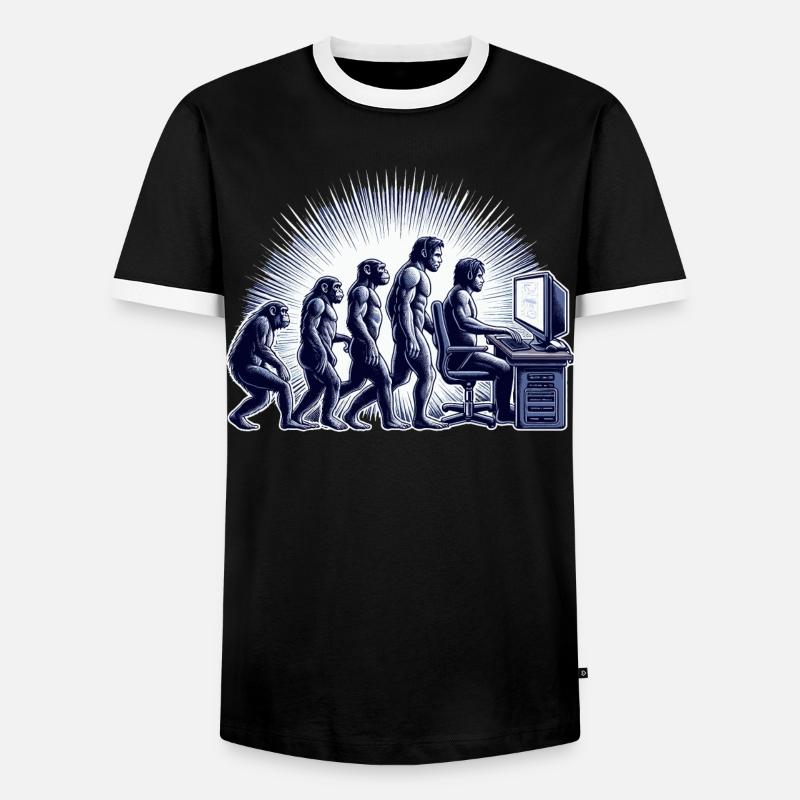 ÉVOLUTION DU JEU - T-shirt contrasté Homme - noir/blanc