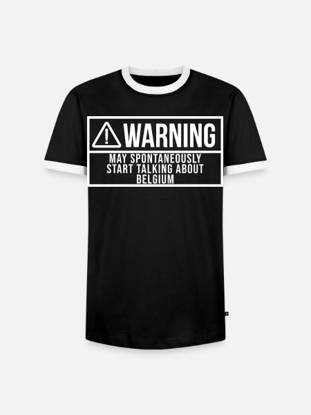Belgien Belgien Belgien - Männer Kontrast-T-Shirt - Schwarz/Weiß