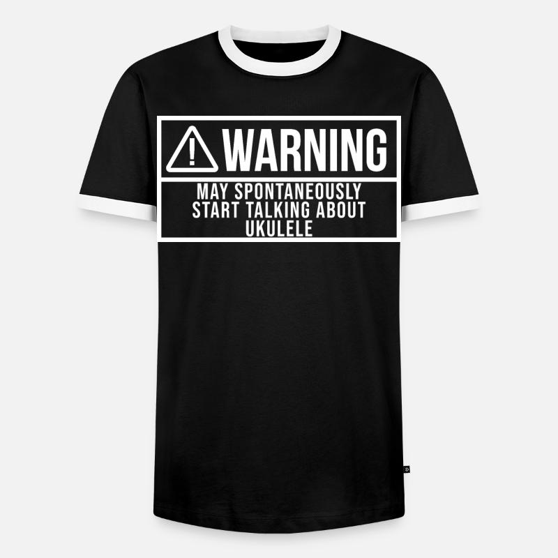 Ukulele - Men's Ringer Shirt - black/white
