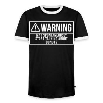 beignet - T-shirt contrasté Homme - noir/blanc - Devant - AI Model Female 172 light (172cm) & AI Model Male 178 light (178cm)