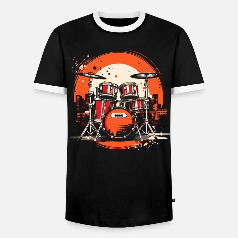 Trapset Graphics - Men's Ringer Shirt - black/white