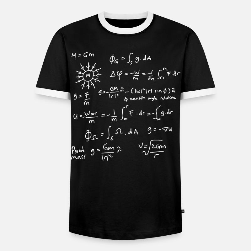 Physics Equations Unleashed - Men's Ringer Shirt - black/white