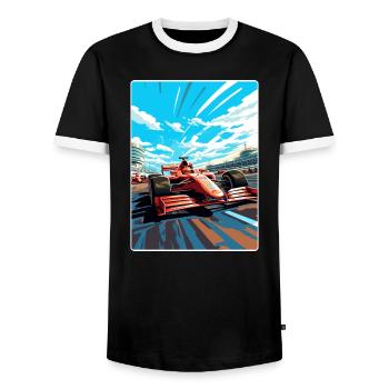 Montreal Circuit Motorsport Rennen Kanada Reisen WPA - Männer Kontrast-T-Shirt - Schwarz/Weiß - Vorne - AI Model Female 172 light (172cm) & AI Model Male 178 light (178cm)