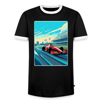 Sepang Circuit Motorsport Rennen Malaysia Reisen WPA - Männer Kontrast-T-Shirt - Schwarz/Weiß - Vorne - AI Model Female 172 light (172cm) & AI Model Male 178 light (178cm)