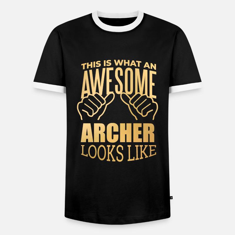 Archery - Men's Ringer Shirt - black/white