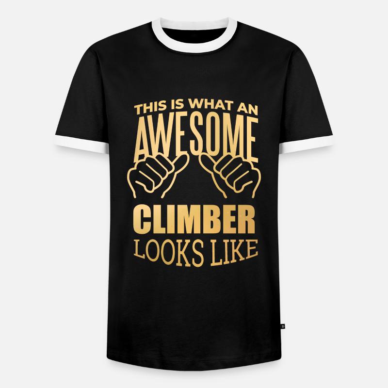 Climbing - Men's Ringer Shirt - black/white